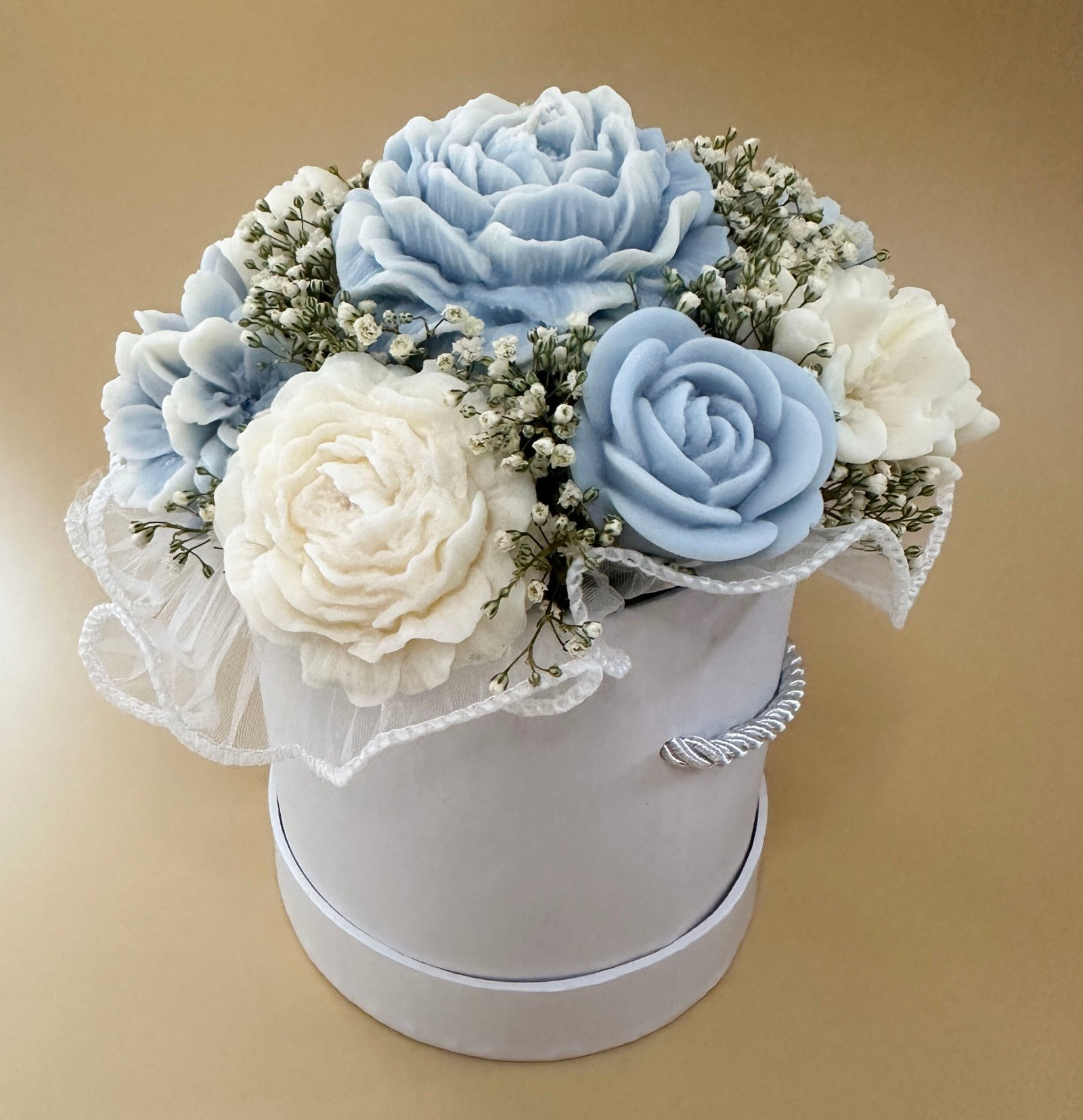 błękitny candle flower box rozmiar s na zamówienie błękitny candle flower box rozmiar s na zamówienie