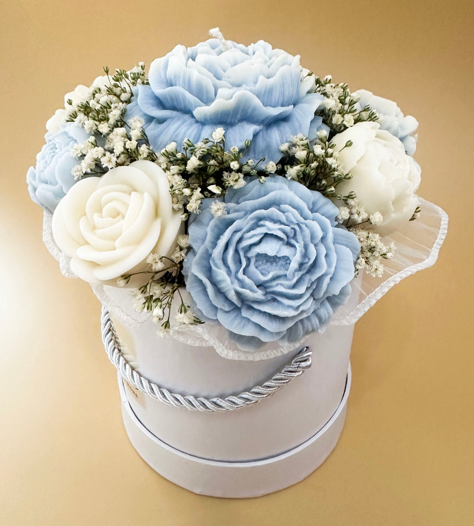 błękitny candle flower box rozmiar s na zamówienie błękitny candle flower box rozmiar s na zamówienie